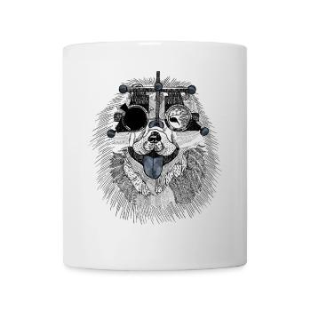Augenoptiker Hund mit Messbrille - Tasse - Weiß - Vorne