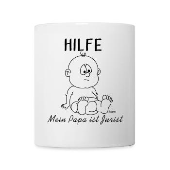 Hilfe, mein Papa ist Jurist - Tasse - Weiß - Vorne
