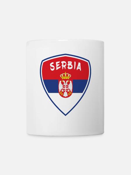 Serbien Wappen Design / Geschenk Belgrad Balkan - Tasse - Weiß