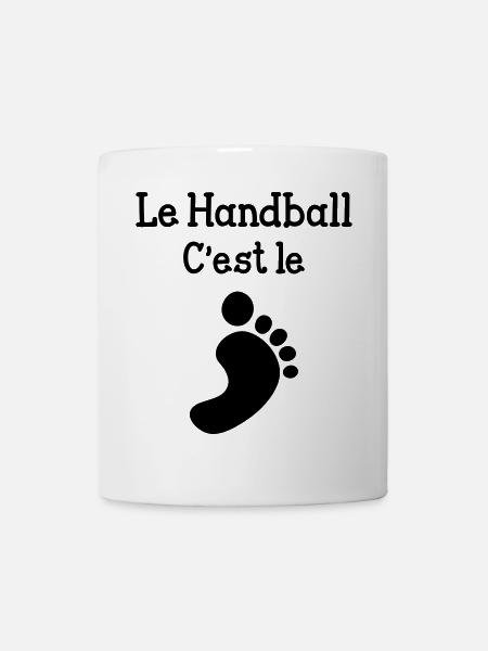 Le handball c'est le pied ! - Mug blanc - blanc