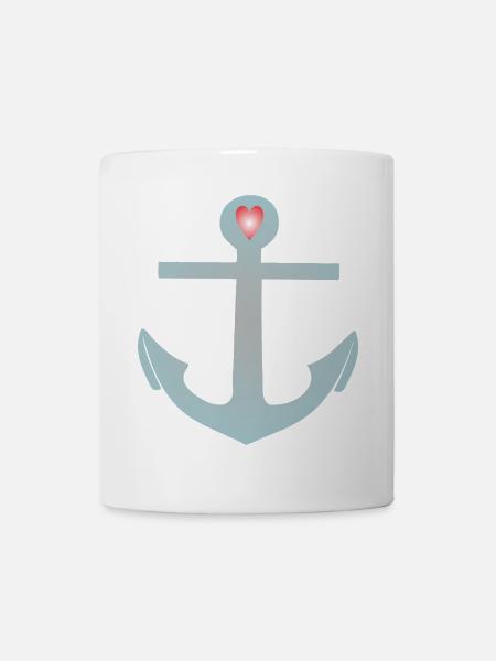 Anker Maritim Herz - Mug - white