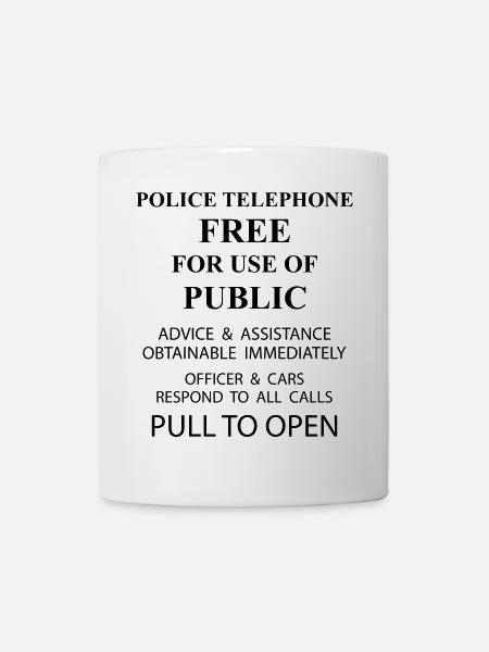 texte de la zone de police - Mug blanc - blanc