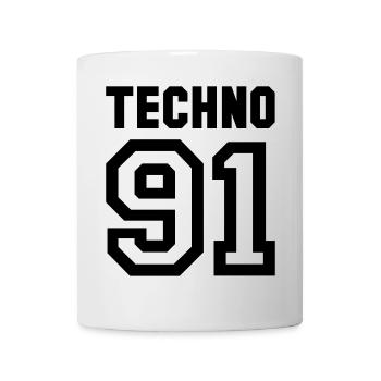 TECHNO Rave Techno 90s 90s - Mug blanc - blanc - Devant