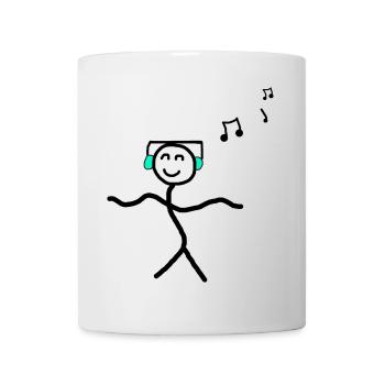 Music Dancing Happy Stick Figures - Mug - white - Front