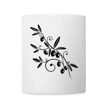 Kitchen, cooking, olive branch with olives - Mug - white - Front