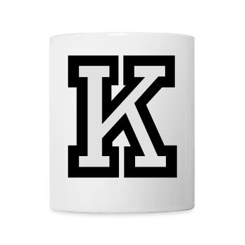Letter K two-color - Mug - white - Front