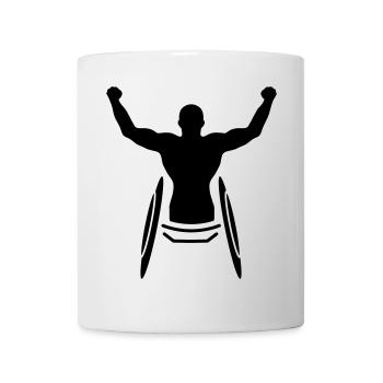 Un athlète en fauteuil roulant - Mug blanc - blanc - Devant