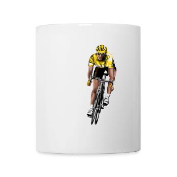 racing bicycle - Mug - white - Front