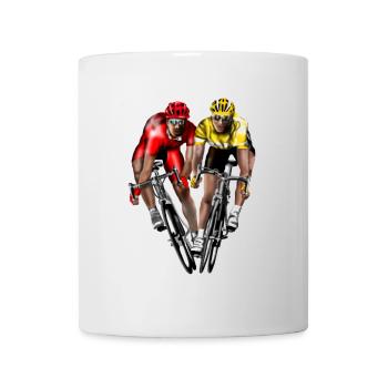 racing bicycle - Mug - white - Front