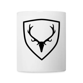 Wappen mit Geweih - Tasse - Weiß - Vorne
