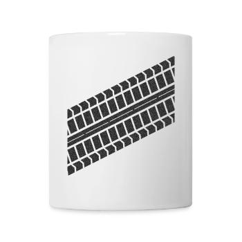 Empreinte des pneus - Mug blanc - blanc - Devant