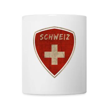 Schweiz Vintage Wappen / Geschenk Zürich - Tasse - Weiß - Vorne