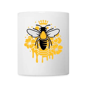 A bee with a crown - Mug - white - Front