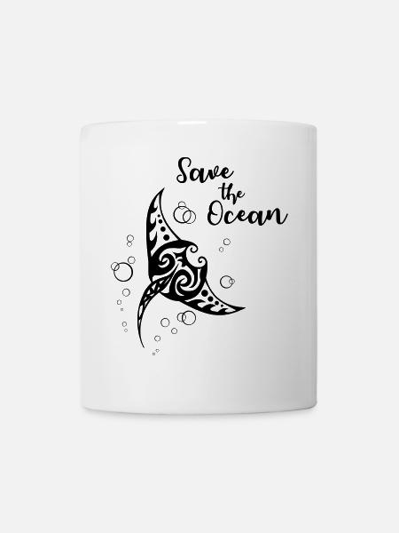 Save the Ocean - Manta - Mug - white