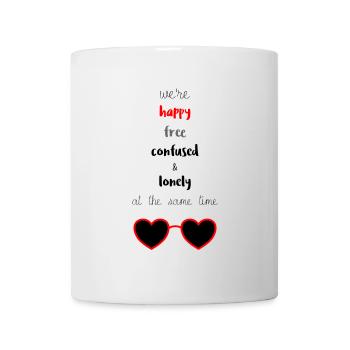 Heureux Libre Confus & Solitaire - Mug blanc - blanc - Devant