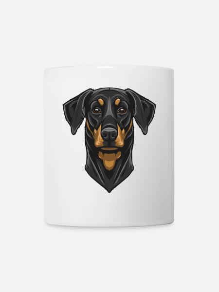 Dobermann - Tasse - Weiß