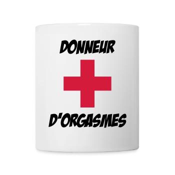 Donneur d'orgasmes ! - Mug blanc - blanc - Devant