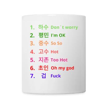 Wie scharf ist Koreanisches Essen? - Tasse - Weiß - Vorne