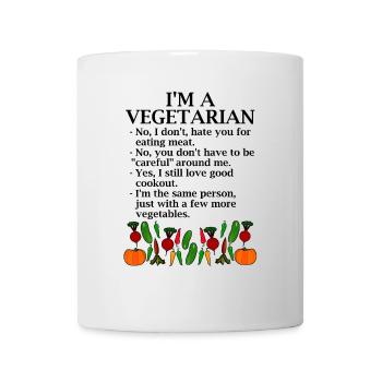 I'm a vegetarian. Vegetarian quotes - Mug - white - Front