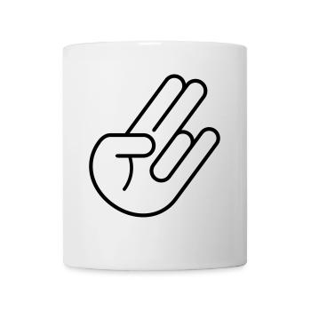 JDM Hand (Outline) - Tasse - Weiß - Vorne