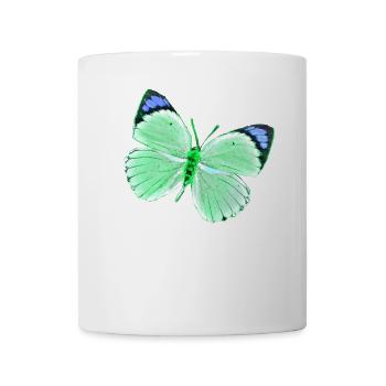 Schmetterling - grüntöne grün blau schlicht - Tasse - Weiß - Vorne