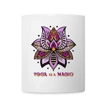 Yoga is a magic - Tasse - Weiß - Vorne