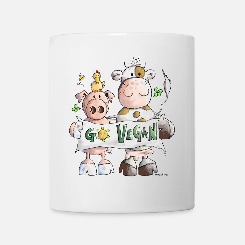 Go Vegan - Tasse - Weiß