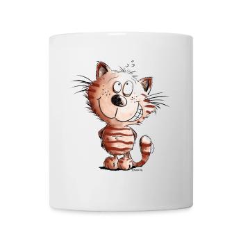 Little Naughty Cat I Cat Motif Comic Gift - Mug - white - Front