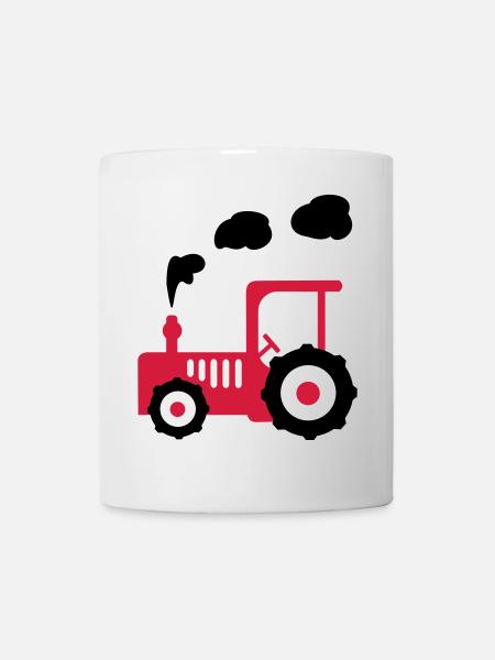 tracteur - Mug blanc - blanc