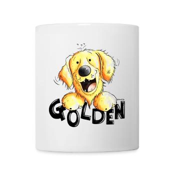 Lustiger Golden Retriever - Tasse - Weiß - Vorne