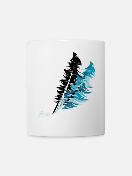 Free Pen Feather Free Freedom Illustration - Mug - white
