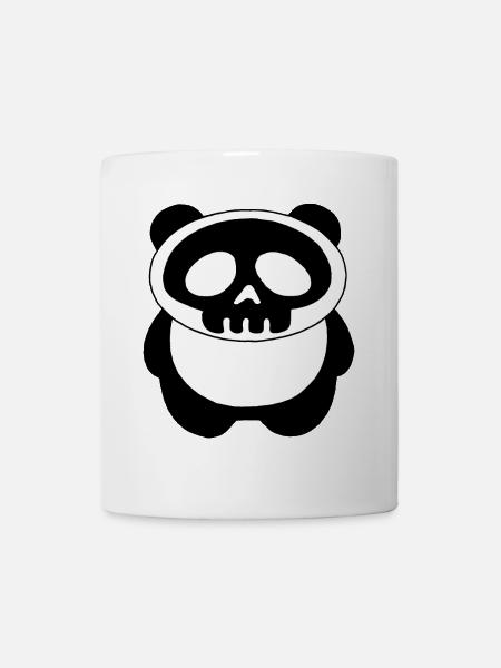 Tête de mort panda - Mug blanc - blanc