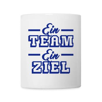 Ein Team, ein Ziel (Schriftzug) - Tasse - Weiß - Vorne