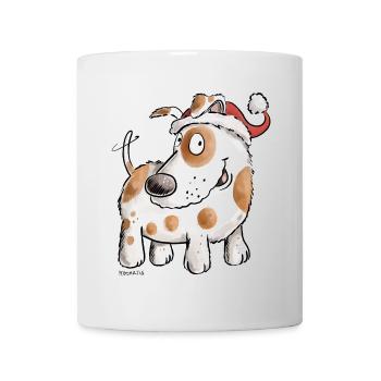 Weihnachtsmann Hund I Weihnachten Nikolaus - Tasse - Weiß - Vorne