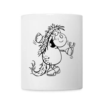 Happy Pferd - Pferde - Pony - Horse - Tasse - Weiß - Vorne