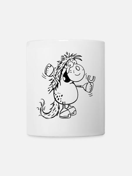 Cheval heureux - Chevaux - Poney - Mug blanc - blanc