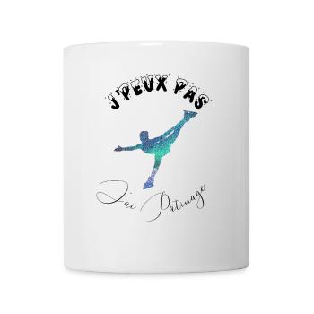 j'peux pas j'ai patinage - Mug blanc - blanc - Devant