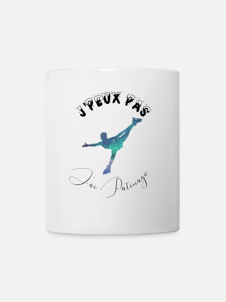 j'peux pas j'ai patinage - Mug blanc - blanc