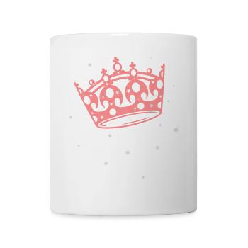 Prinzessin, Königin Krone mit Sternen. Princess. - Tasse - Weiß - Vorne