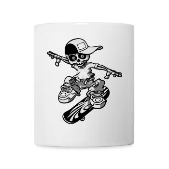 Skeleton and skateboard flex - Tasse - Weiß - Vorne