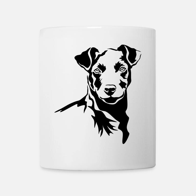 Patterdale Terrier head - Mug - white