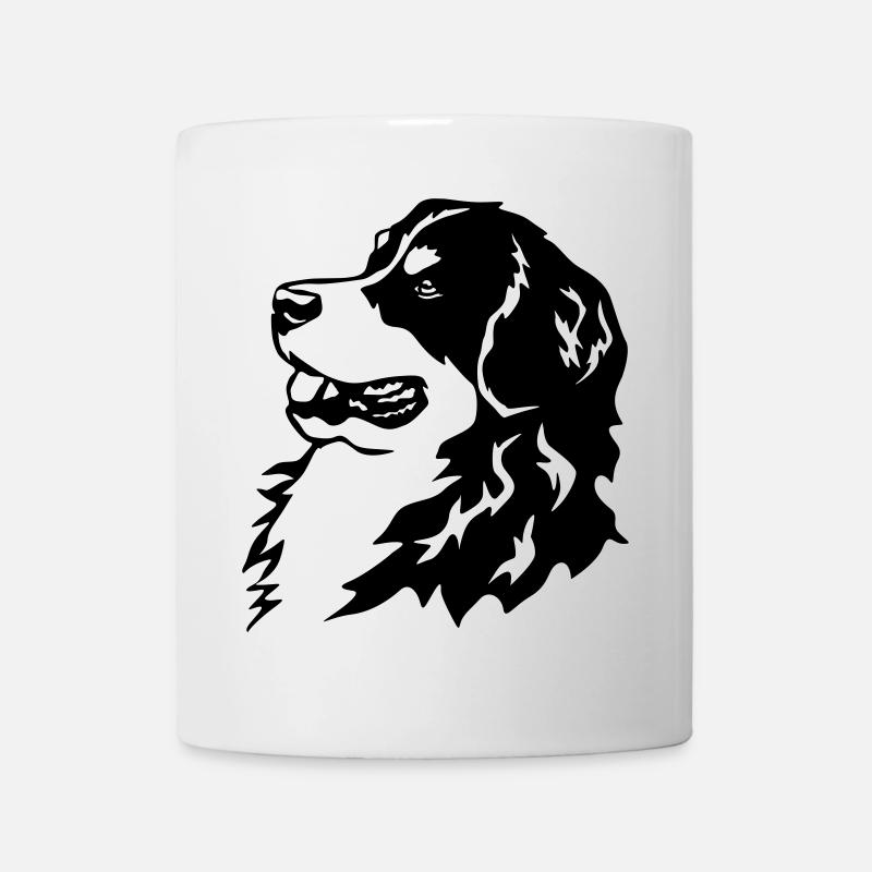 Berner Sennenhund Kopf - Tasse - Weiß
