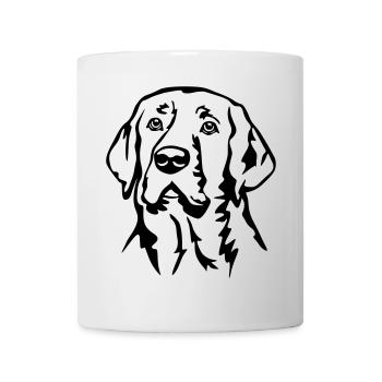 Tête de Broholmer - Mug blanc - blanc - Devant