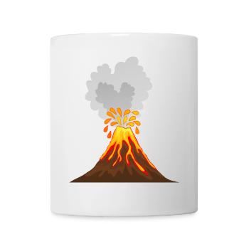 Volcano, lava, ash, magma, geologist, vulcano - Mug - white - Front
