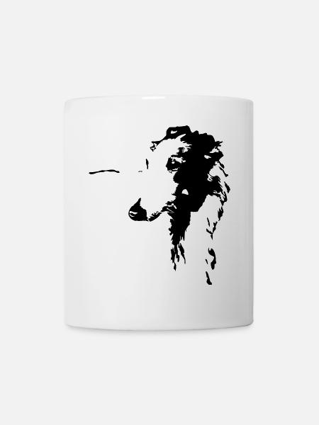 Barsoi Kopf - Tasse - Weiß