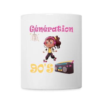 Design inspiriert von der Dance-Musik der 90er Jahre - Tasse - Weiß - Vorne