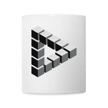 Impossible figure Escher Géométrie Fantaisie - Mug blanc - blanc - Devant