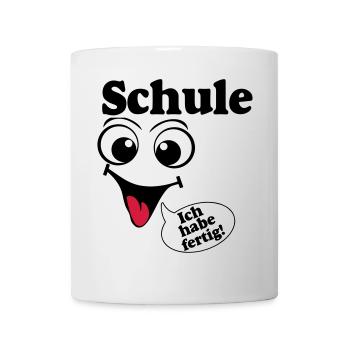 Abschluß , Schule ich habe fertig (25) - Tasse - Weiß - Vorne
