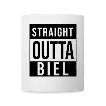 Straight outta Biel - Tasse - Weiß - Vorne