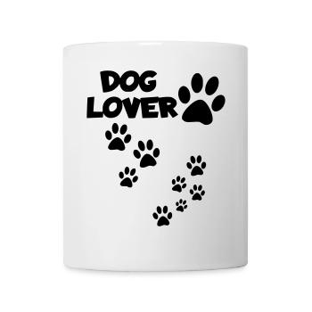 Amoureux des chiens, amoureux des animaux, chien, pattes # - Mug blanc - blanc - Devant